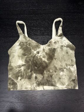 Women's Olive Tie-Dye Crop Tank Top - lululemon